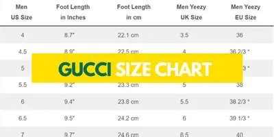 gucci shoe sizing chart.